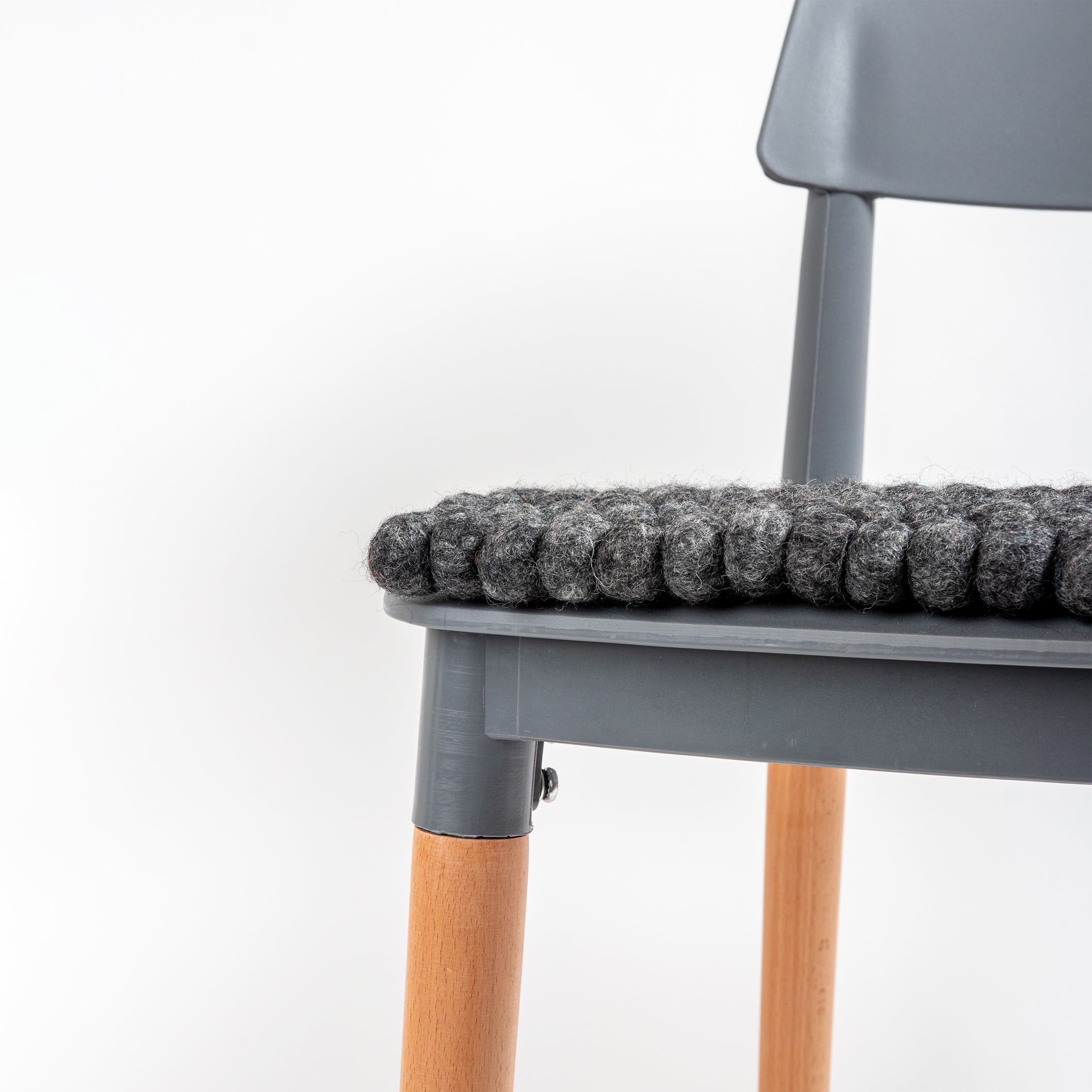 Felt seat cushion square padded angular – rounded, chair cushion - werktat